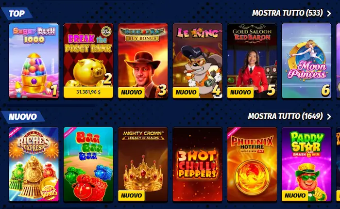 Bigclash Casino Giochi